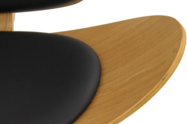 Sillón NORDIC (R), fresno, similpiel negra - Imagen 5