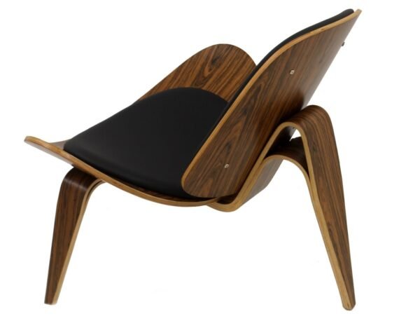 Sillón NORDIC (R), palo rosa, similpiel negra - Imagen 6