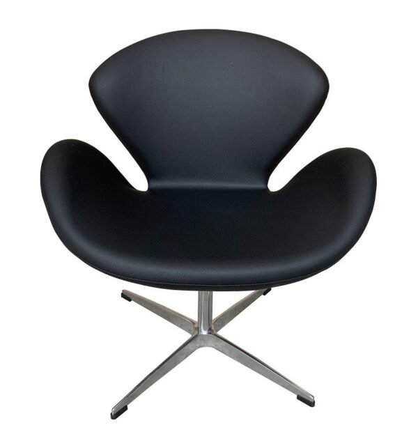 Sillón SW, tapizado en similpiel negra - Imagen 3