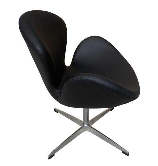 Sillón SW, tapizado en similpiel negra - Imagen 4