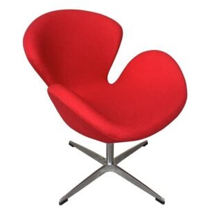 Sillón SW, tapizado en tejido cachemira rojo