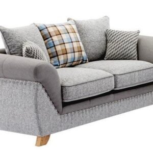 Sofá CAMBRIDGE, 2 plazas, tejido combinado gris con gris claro