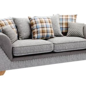 Sofá CAMBRIDGE, 3 plazas, tejido combinado gris con gris claro