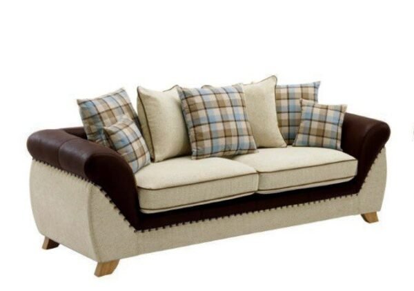 Sofá CAMBRIDGE, 3 plazas, tejido combinado marrón con beige