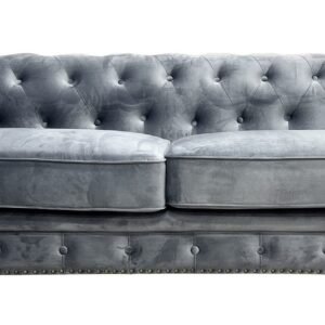 Sofá CHESTER PREMIUM, 3 plazas, tapizado velvet gris