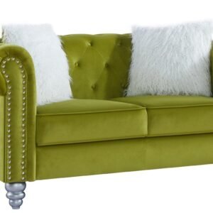 Sofá CHESTER STYLE, 2 plazas, tapizado velvet verde 38
