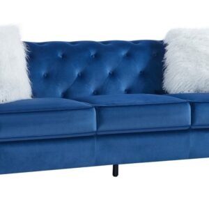 Sofá CHESTER STYLE, 3 plazas, tapizado velvet azul 67