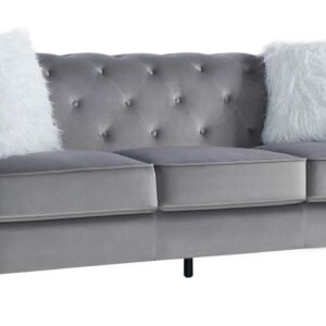 Sofá CHESTER STYLE, 3 plazas, tapizado velvet gris 27