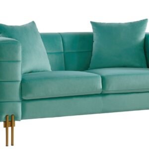Sofá LARIOS, 2 plazas, tejido velvet verde agua 58