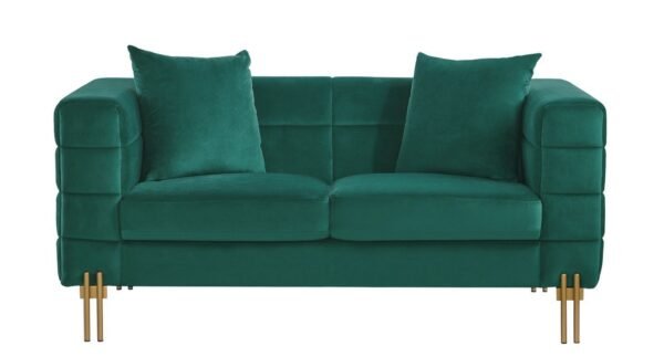 Sofá LARIOS, 2 plazas, tejido velvet verde oscuro 42 - Imagen 3