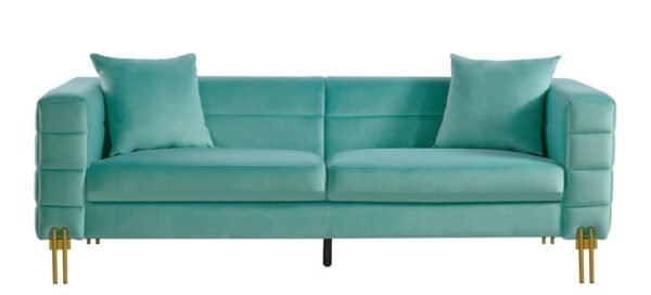 Sofá LARIOS, 3 plazas, tejido velvet verde agua 58 - Imagen 3