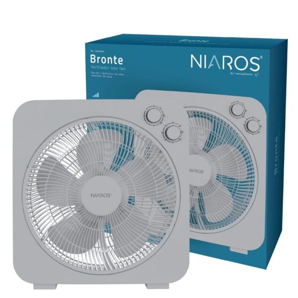 Ventilador Box Fan Bronte Ø31cm 45W Gris - Imagen 2