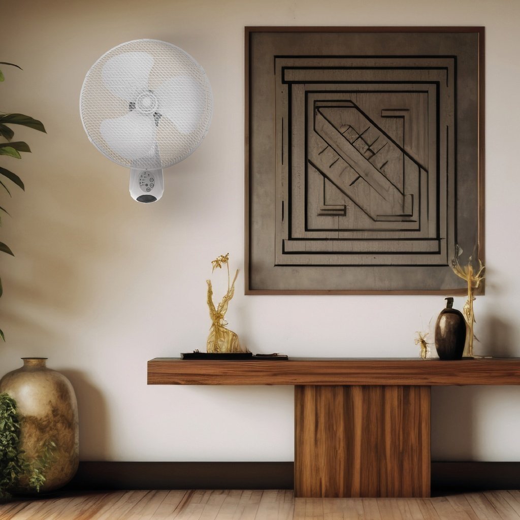 Ventilador de pared Sautar con mando Ø43cm 45W Blanco - Imagen 7