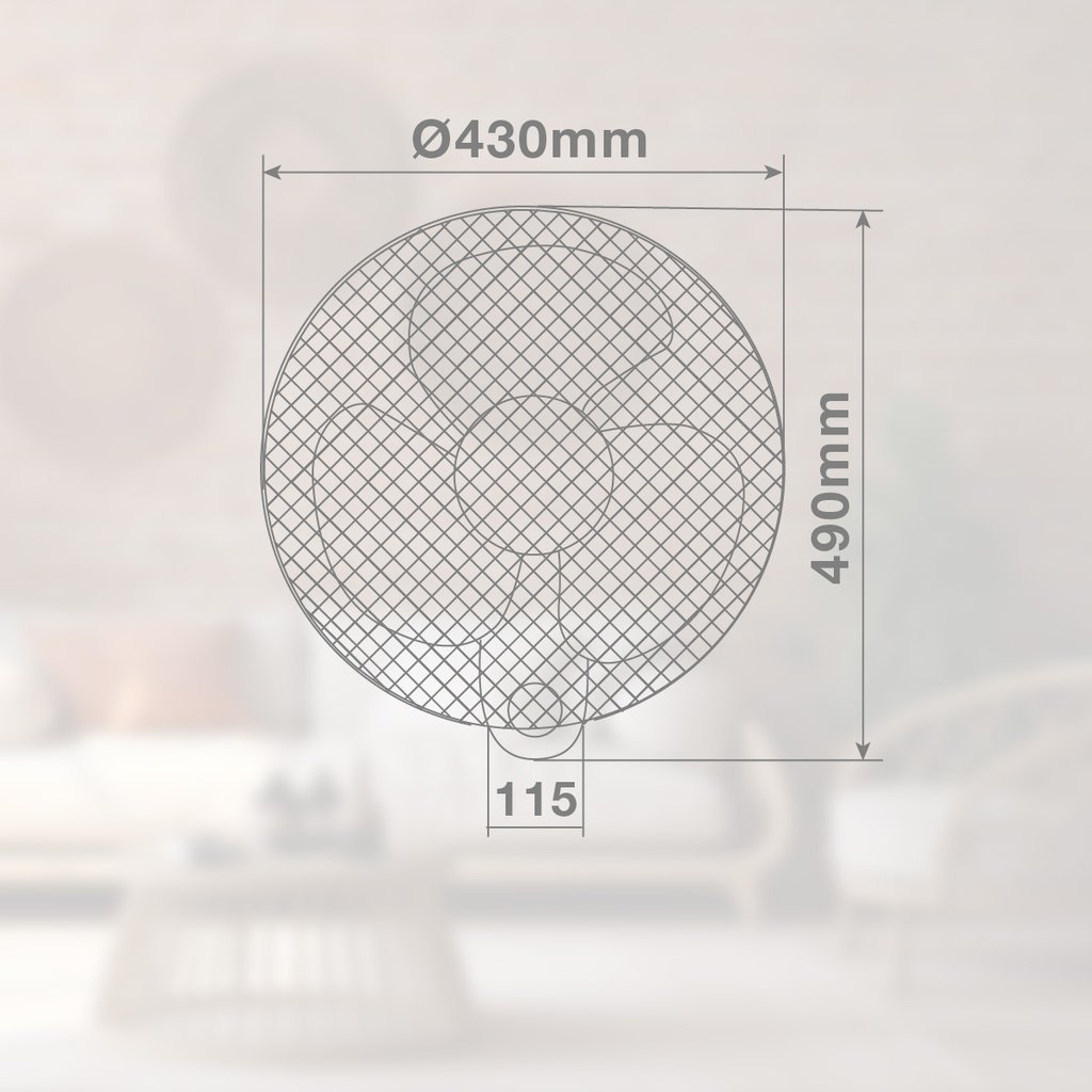 Ventilador de pared Sautar con mando Ø43cm 45W Blanco - Imagen 8