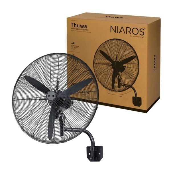 Ventilador de pared Thuwa Ø71cm 200W Negro - Imagen 2
