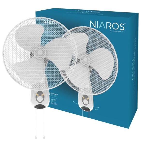 Ventilador de pared Toleni Ø43cm 45W Blanco - Imagen 2