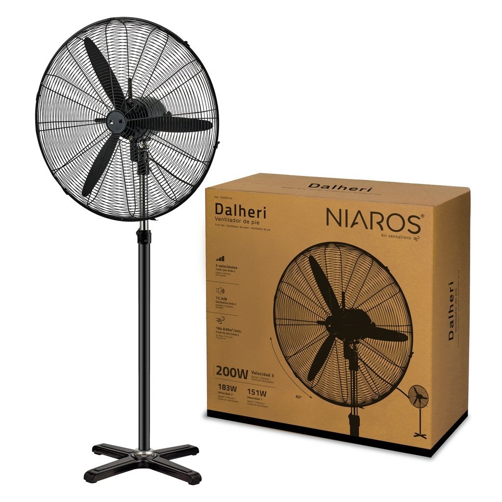 Ventilador de pie Dalheri Ø71cm 200W Negro - Imagen 2
