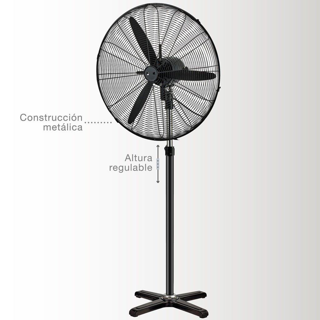 Ventilador de pie Dalheri Ø71cm 200W Negro - Imagen 5