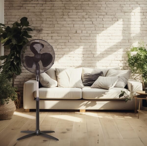 Ventilador de pie Khela con mando Ø43cm 45W Negro - Imagen 5
