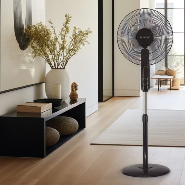 Ventilador de pie Lungra con mando y temporizador Ø43cm 50W Negro - Imagen 5