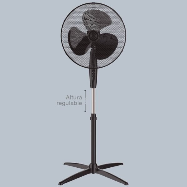Ventilador de pie Nametil Ø43cm 45W Negro - Imagen 4