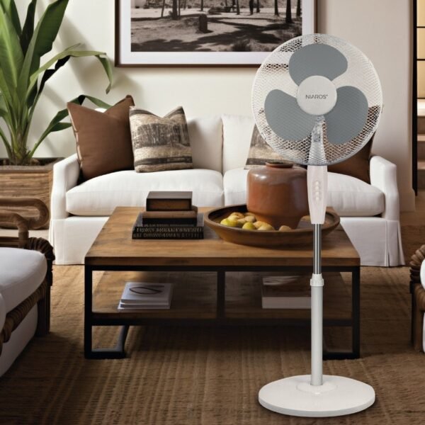 Ventilador de pie Riesi Ø43cm 45W Blanco - Imagen 5