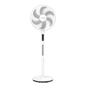 Ventilador de pie Sortino con mando y temporizador Ø43cm 65W Blanco