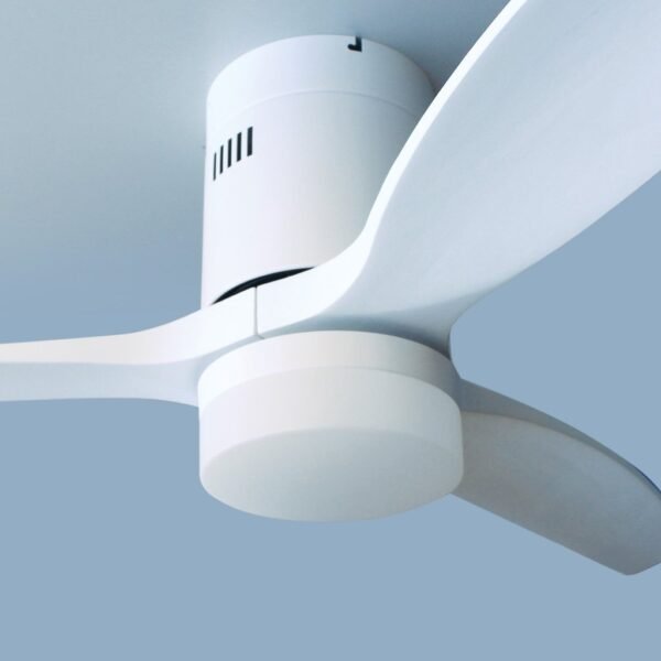 Ventilador techo Kasama con luz CCT regulable y mando Ø132 3 aspas DC Blanco - Imagen 4