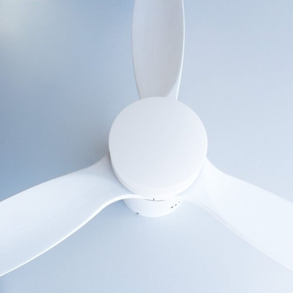 Ventilador techo Kasama con luz CCT regulable y mando Ø132 3 aspas DC Blanco - Imagen 8