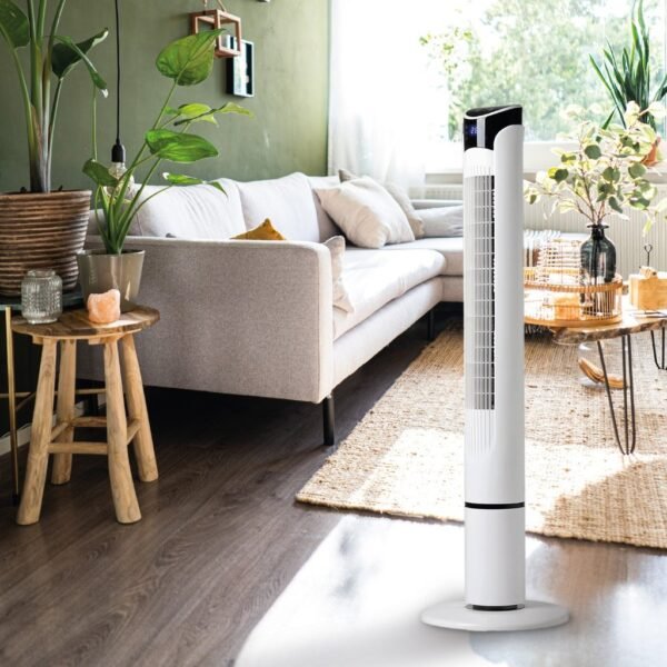 Ventilador de torre Kodima con mando 45W Blanco - Imagen 5