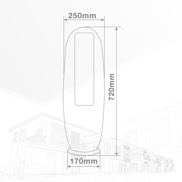 Ventilador de torre sin aspas Molian con luz y mando 70W Blanco - Imagen 5