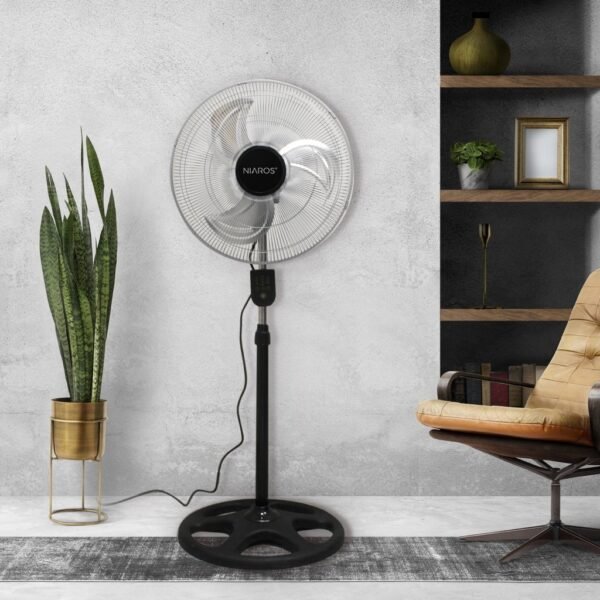 Ventilador metálico de pie Lumbo con mando Ø50cm 70W - Imagen 2
