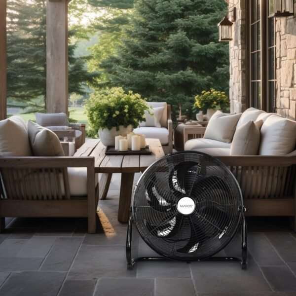 Ventilador metálico de suelo Aidone Ø51cm 90W Negro - Imagen 3