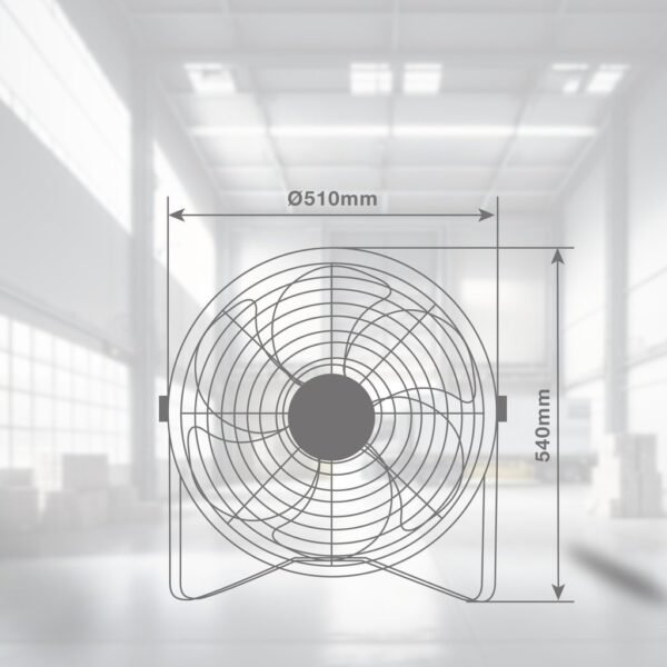 Ventilador metálico de suelo Aidone Ø51cm 90W Negro - Imagen 5