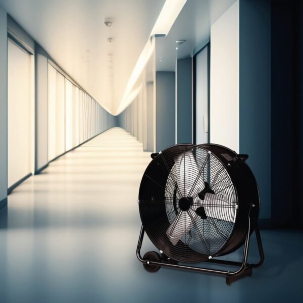 Ventilador metálico de suelo Bampa Ø70cm 250W Negro - Imagen 3