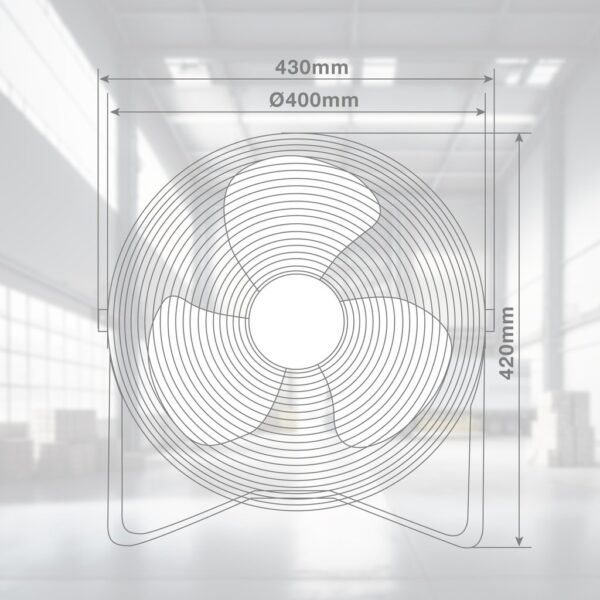 Ventilador metálico de suelo Gumba Ø40cm 70W Negro - Imagen 7