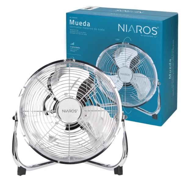 Ventilador metálico de suelo Mueda Ø28cm 50W - Imagen 2