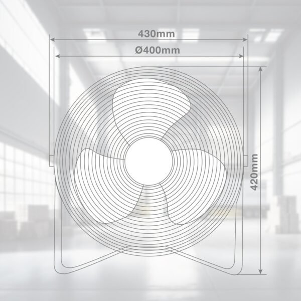Ventilador metálico de suelo Mueda Ø28cm 50W - Imagen 8