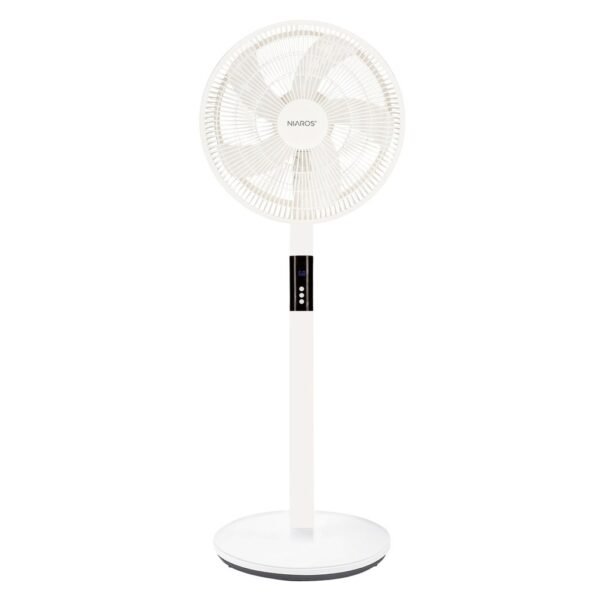 Ventilador portátil de pie Sanluri con mando Ø39cm 15W motor DC Blanco
