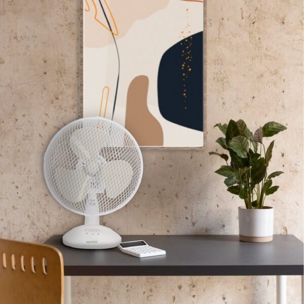 Ventilador sobremesa Lindi Ø28cm 30W Blanco - Imagen 7