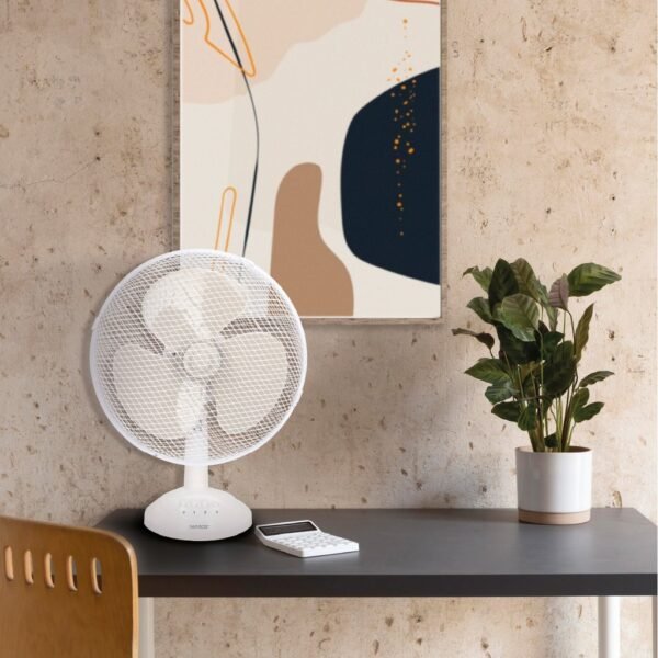 Ventilador sobremesa Lindi Ø34cm 40W Blanco - Imagen 5