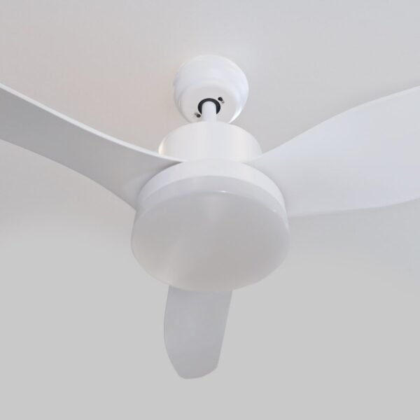 Ventilador techo Bumera con luz CCT regulable y mando Ø116 3 aspas Blanco - Imagen 6