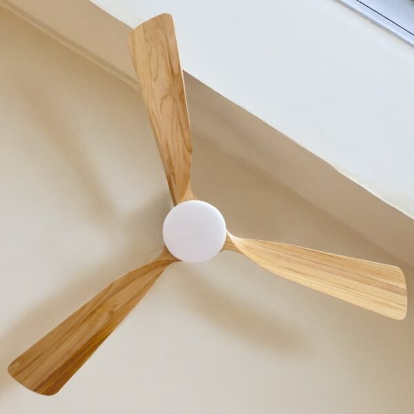 Ventilador techo Cefalú con luz CCT regulable y mando Ø132 3 aspas DC Blanco - Imagen 9