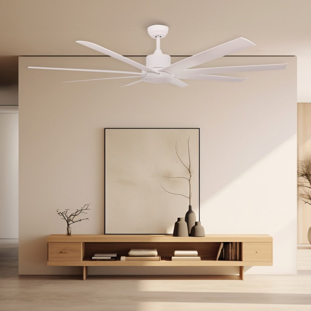 Ventilador techo Kilwa con luz CCT regulable y mando Ø152 5 aspas DC Blanco - Imagen 7