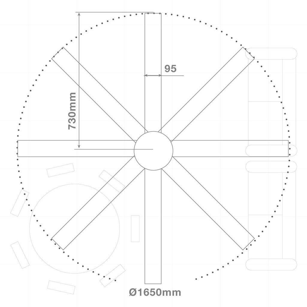 Ventilador techo Kilwa con luz CCT regulable y mando Ø152 5 aspas DC Blanco - Imagen 10
