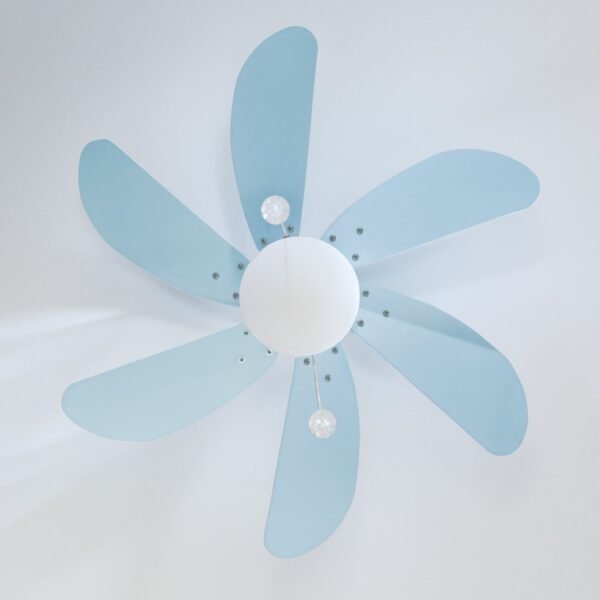 Ventilador techo Larde 2xE27 Ø82 6 aspas DC Azul - Imagen 7