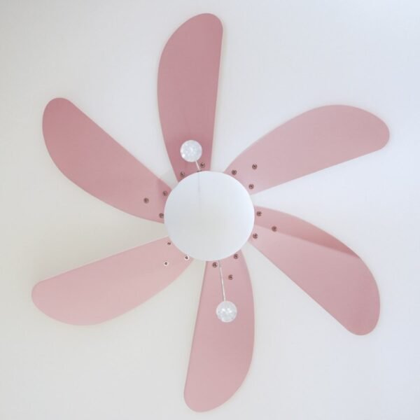 Ventilador techo Larde 2xE27 Ø82 6 aspas DC Rosa - Imagen 7