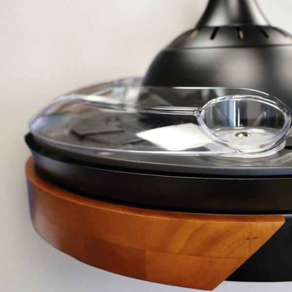 Ventilador techo Likasi con luz CCT regulable y mando Ø107 3 aspas retráctiles DC Negro - Imagen 8