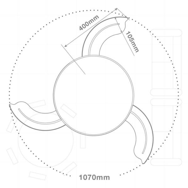 Ventilador techo Lugela con luz CCT regulable y mando Ø107 3 aspas retráctiless DC Negro - Imagen 10