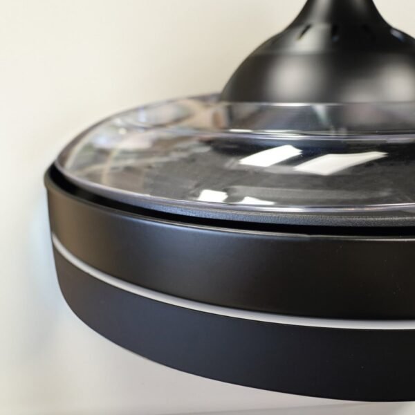 Ventilador techo Lugela con luz CCT regulable y mando Ø107 3 aspas retráctiless DC Negro - Imagen 8